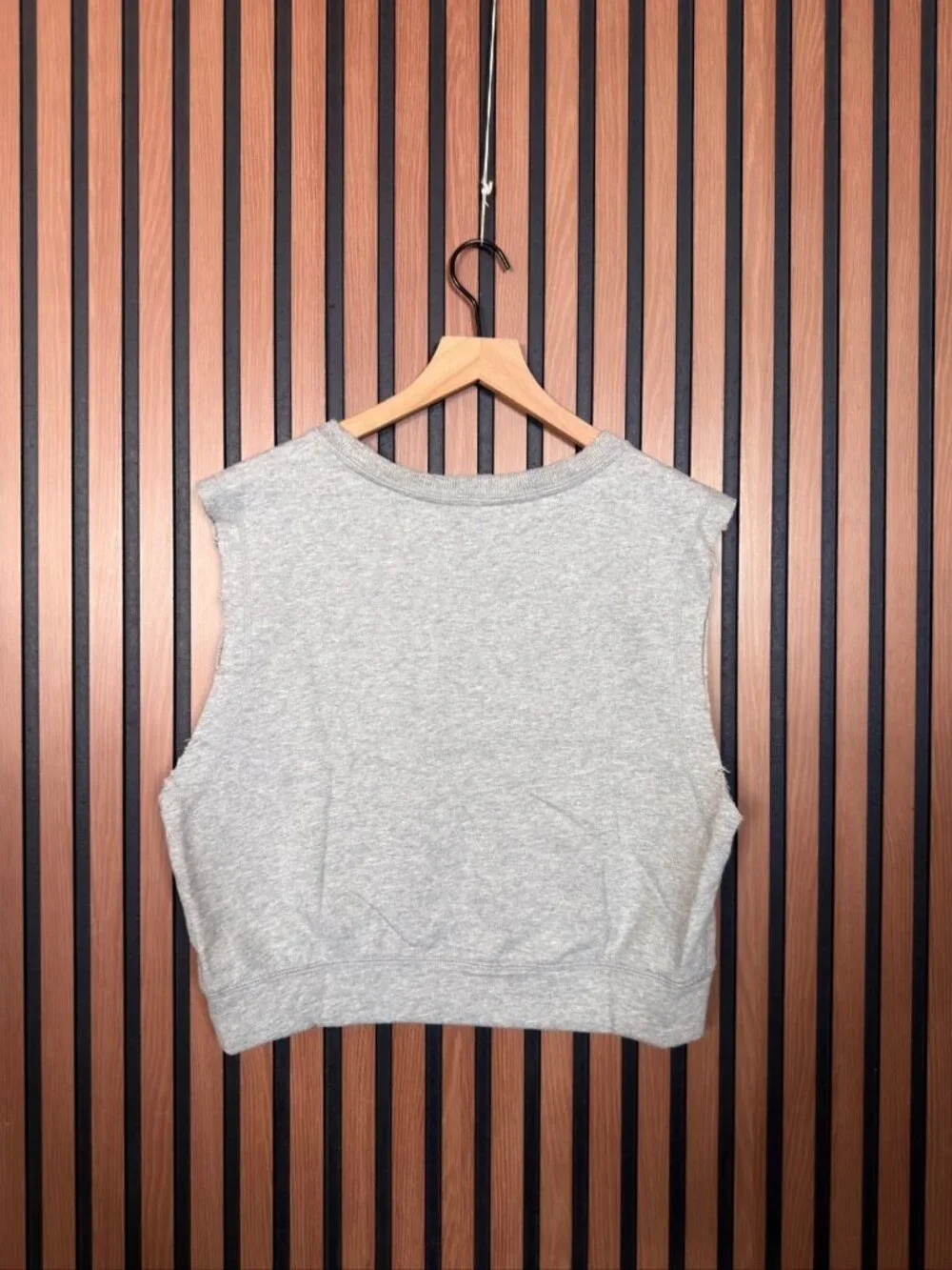 Free People Sweater XS Womens Gray Fleece Vest Cotton Poly Tunic - Picture 2 of 7